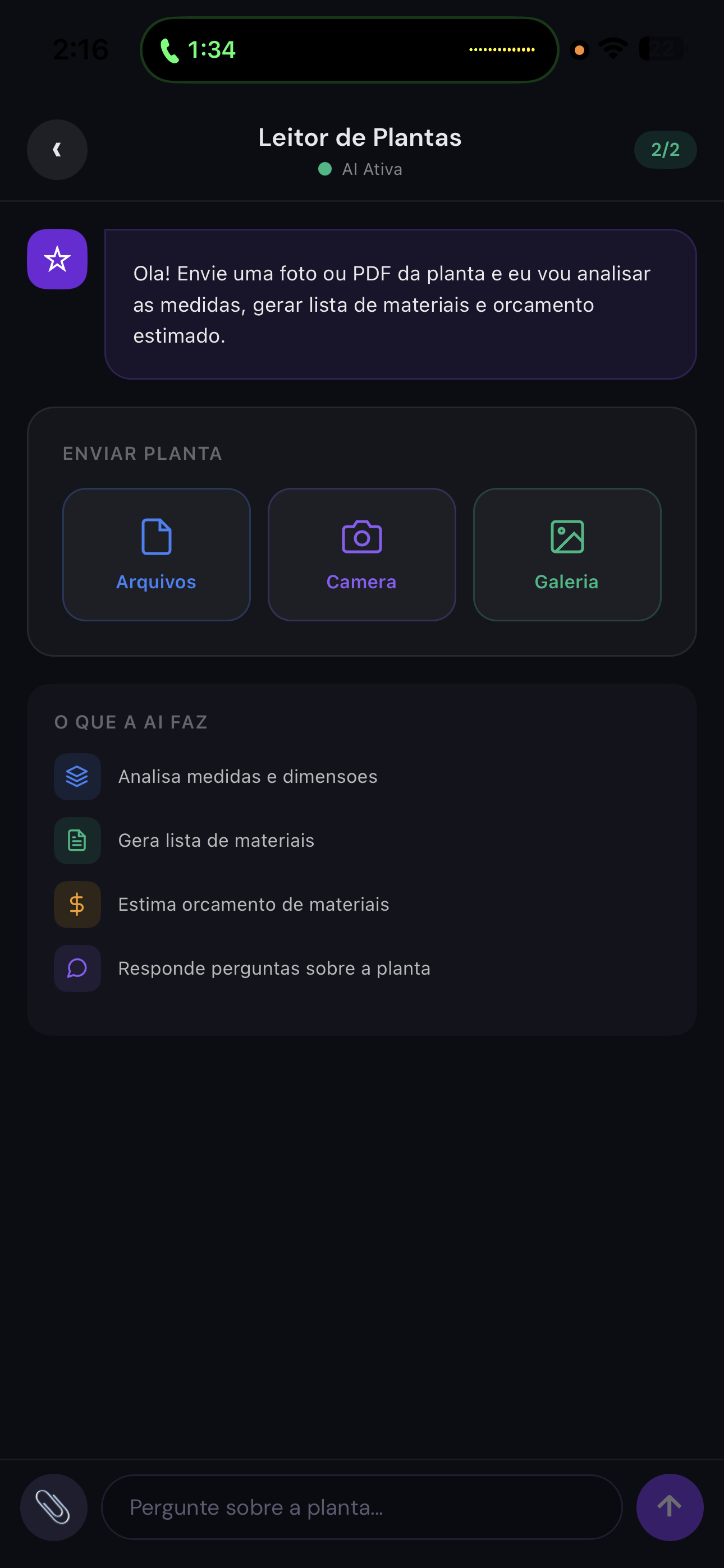 Plantas AI — passo 1
